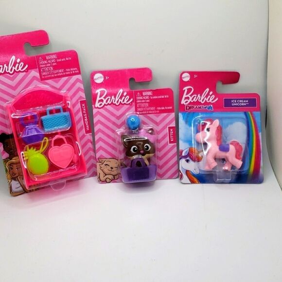 BARBIE Accessory Bundle Unicorn Kitten - Picture 1 of 4